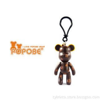 Novelty Promotion Gift  Vinyl 3" POPOBE Bear Keychain Bag D